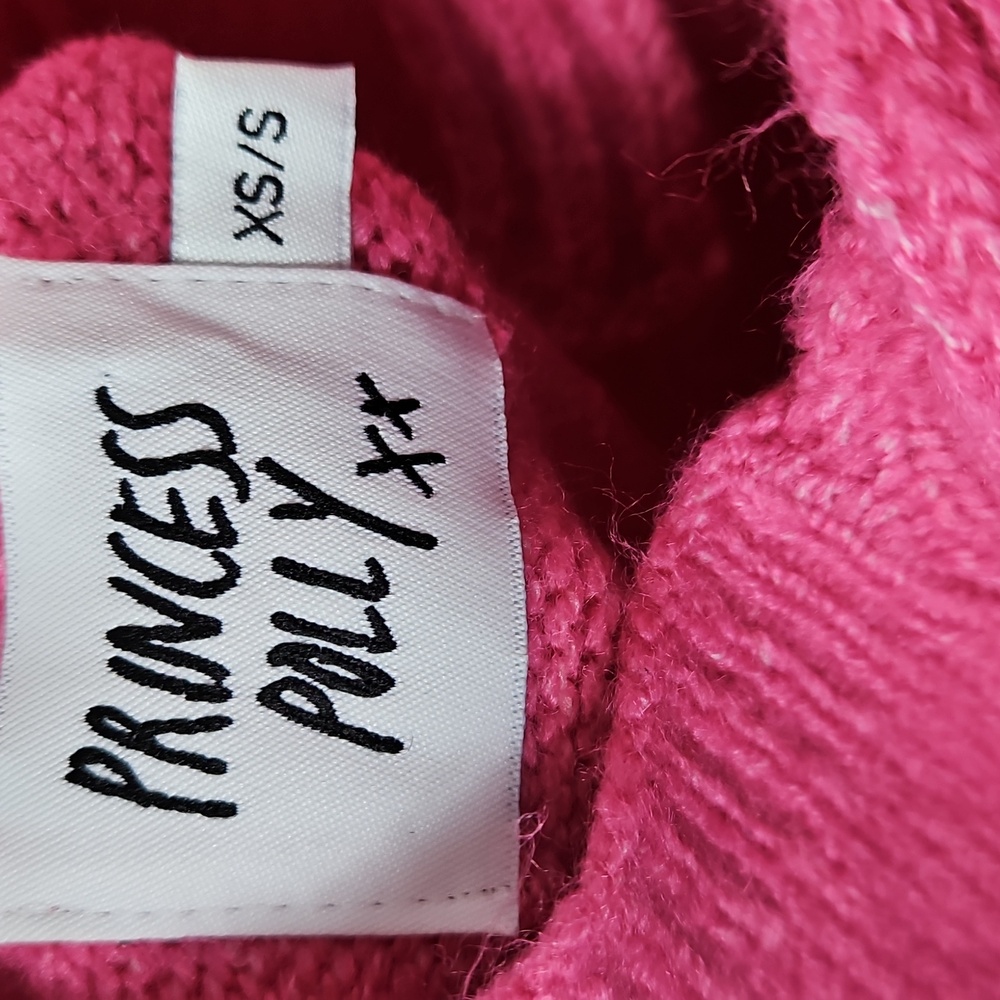 Princess Polly Blair Mini Dress Hot Pink Women's Size XS/S Knit Halter Dress - Picture 4 of 10